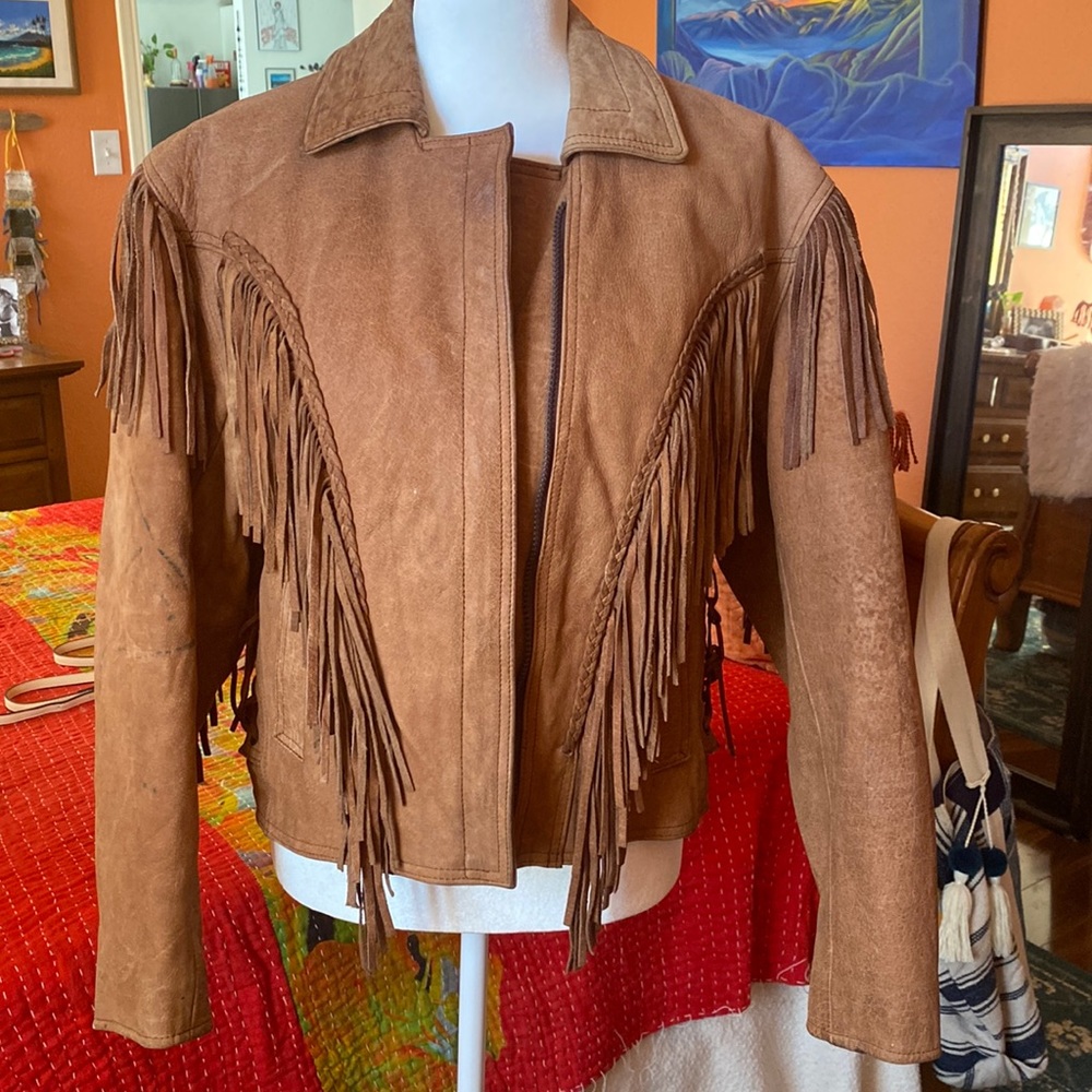 LEATHER WEAR FRINGE JACKET 🦅
